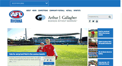 Desktop Screenshot of aflriverina.com.au